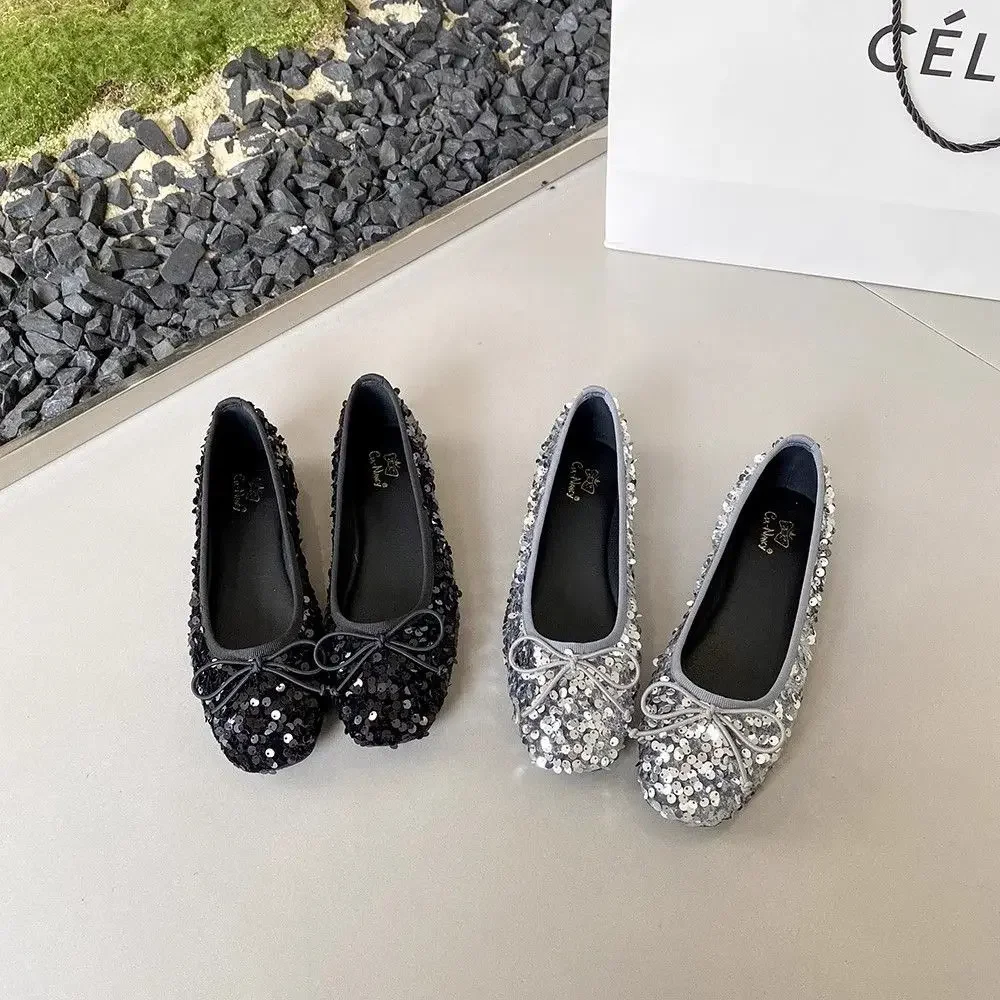 Evening Woman Flats Square Toe Slip-on Shoes for Women Korean Fashion Style Chic and Elegant Stylish Clothing Trend 2025 A Line - Image 5
